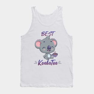 Kawaii KoalaTea pun design Tank Top